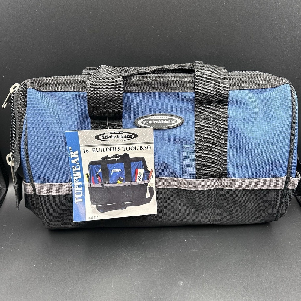 NEW McGuire Nicholas 22316 16-Inch Wide Builder's Tool Bag